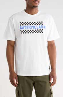 CAT WWR Relaxed Fit Check Graphic T-Shirt