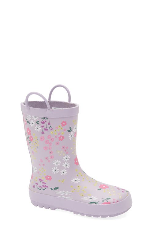 Tucker + Tate Kids' Flower Rain Boot in Purple Flower 