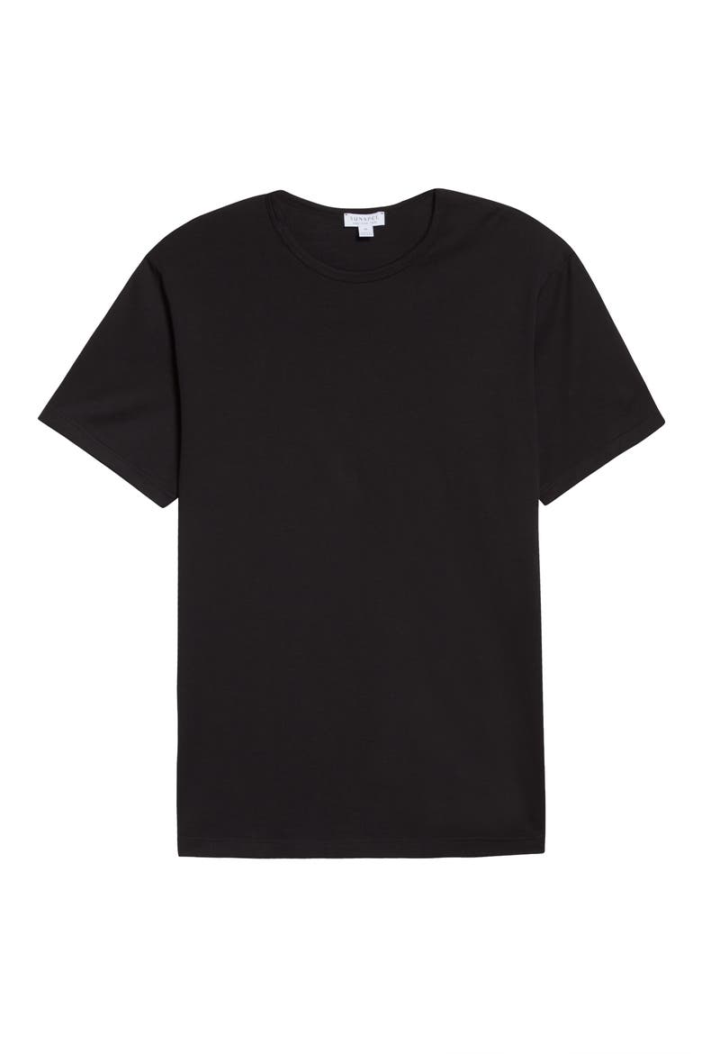 Crewneck T-Shirt, Alternate, color, BLACK