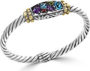 EFFY Sterling Silver & 18K Gold Semiprecious Stone Bangle Bracelet