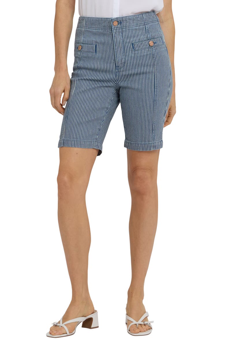 NYDJ Ella Denim Shorts, Main, color, Malaga Stripe