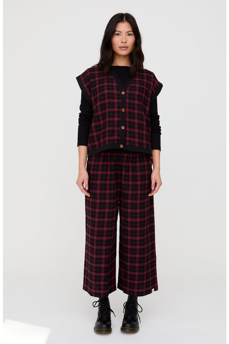 Organic Cotton Judy Crop Trousers, Alternate, color, Red