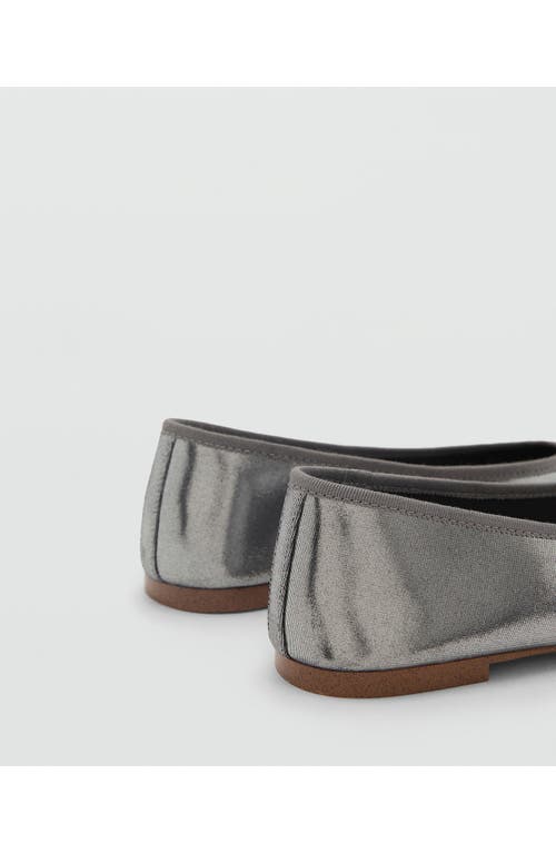 Mango Metallic Ballet Flat