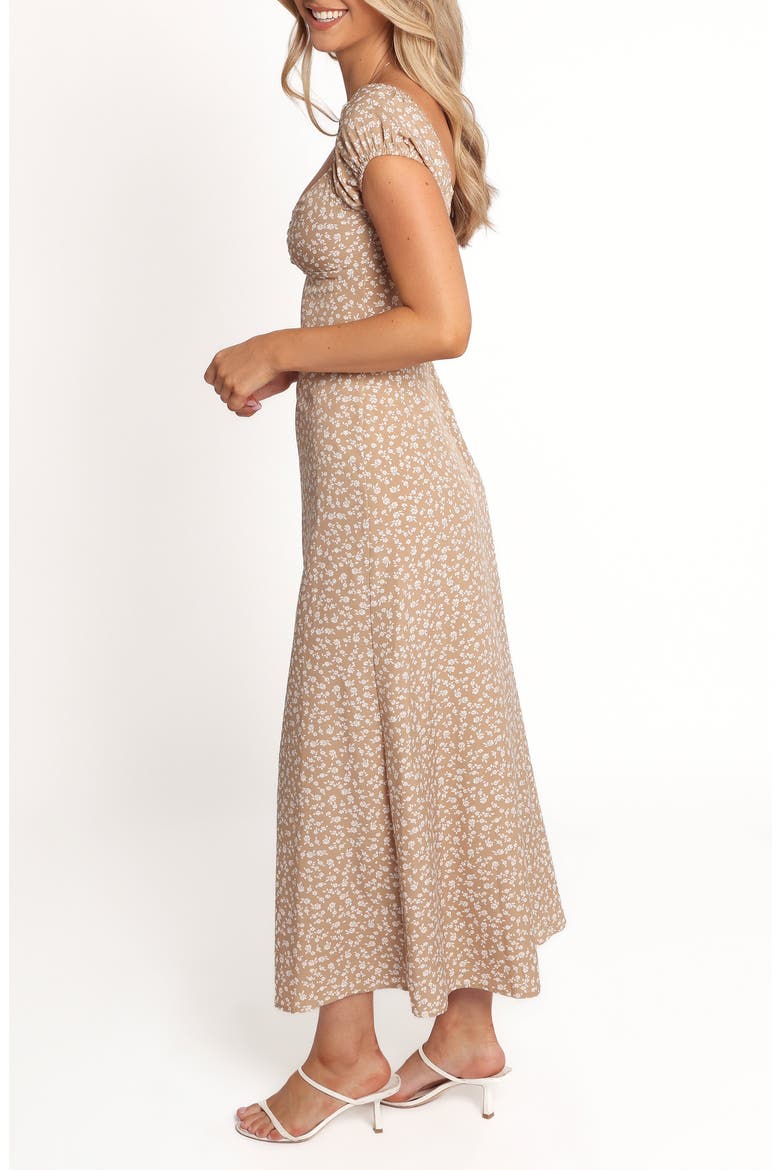 Leire Floral Maxi Dress, Alternate, color, BEIGE