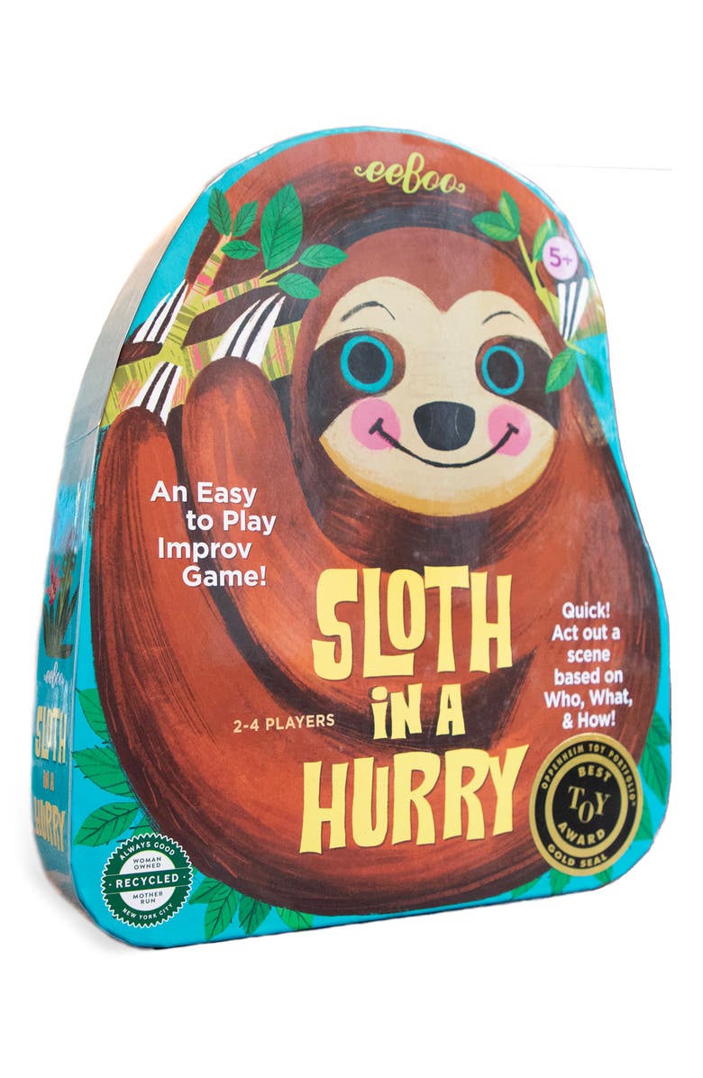 eeBoo Sloth In A Hurry Board Game, Main, color,