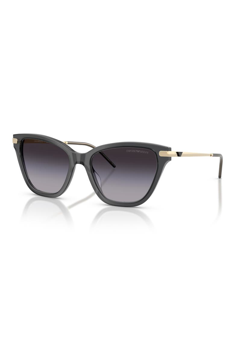56mm Gradient Cat Eye Sunglasses, Alternate, color, OPAL GREY / GREY GRADIENT