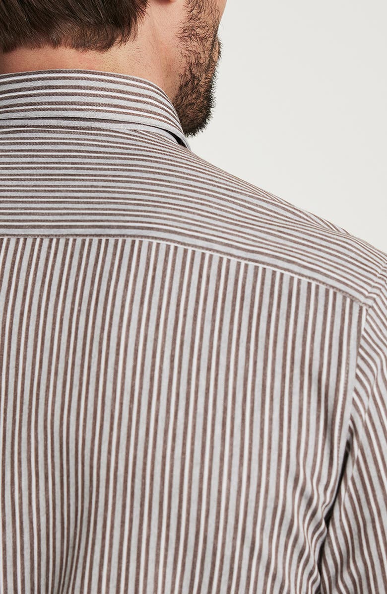 34 Heritage Stripe Button-Up Shirt, Alternate, color, Brown