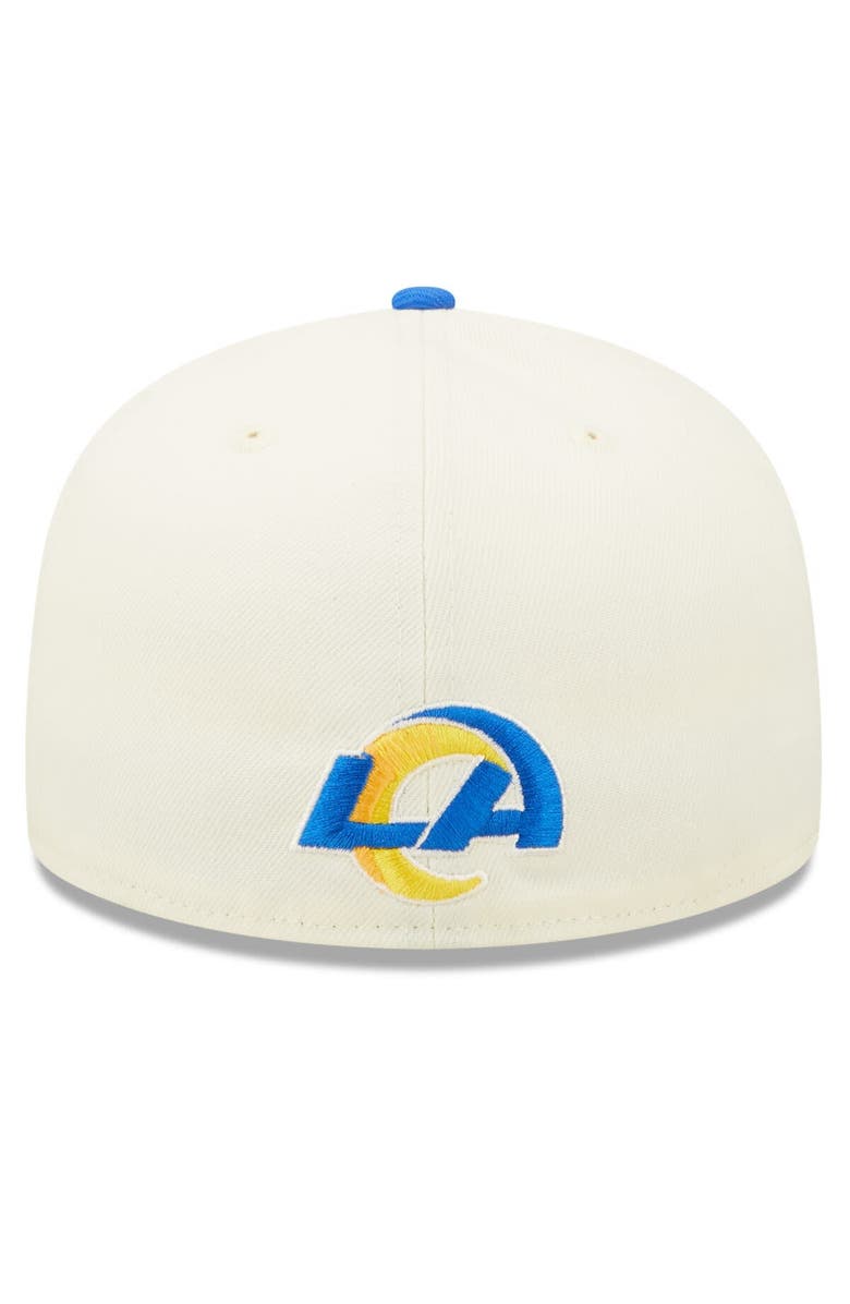 New Era Men's New Era Cream/Royal Los Angeles Rams 2022 Sideline 59FIFTY Fitted Hat, Alternate, color, Cream
