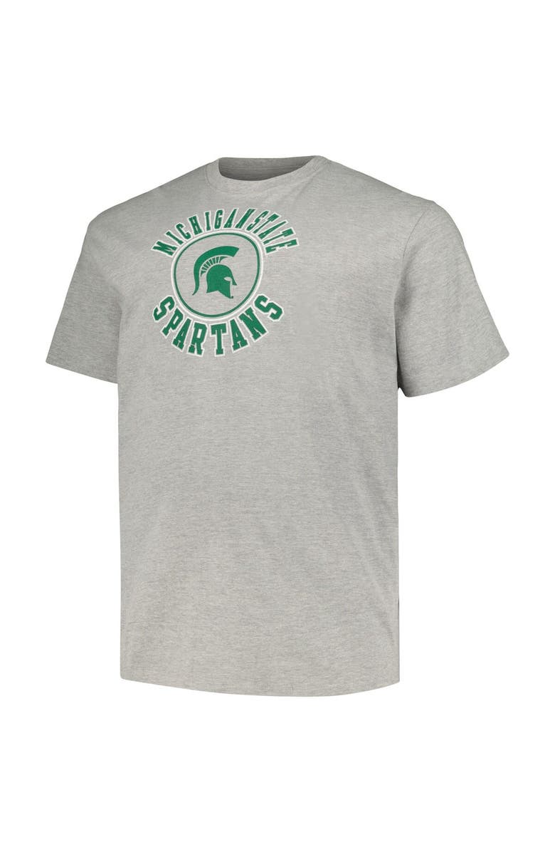 Champion Men's Champion Heather Gray Michigan State Spartans Big & Tall Circle Logo T-Shirt, Alternate, color, 
