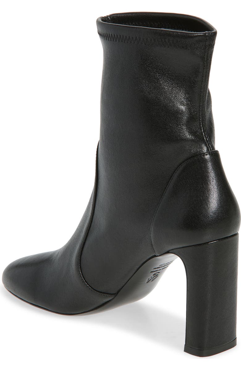 Stuart Weitzman Babette Bootie 85, Alternate, color, Black Nappa