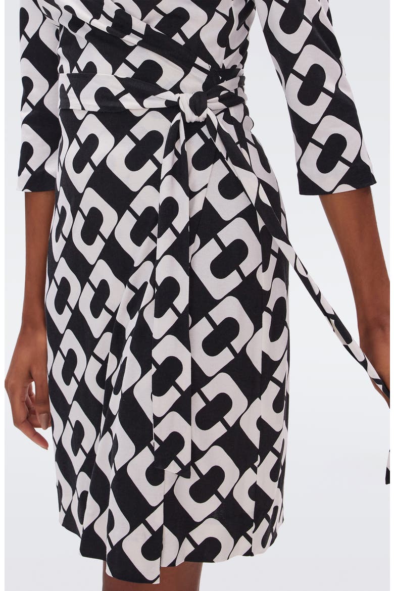New Julian Two Print Silk Wrap Dress, Alternate, color, CHAIN LINK GIANT