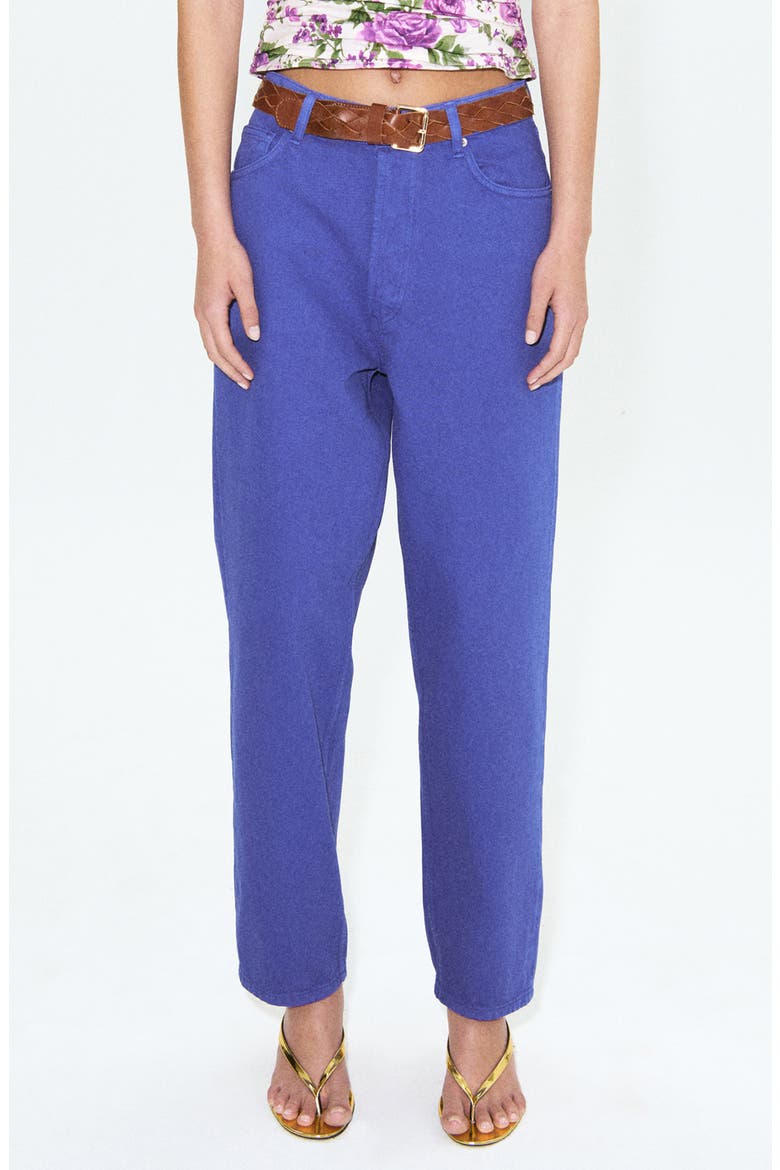 Starring Hailey Bieber Mom Fit Jeans, Main, color, BLUE