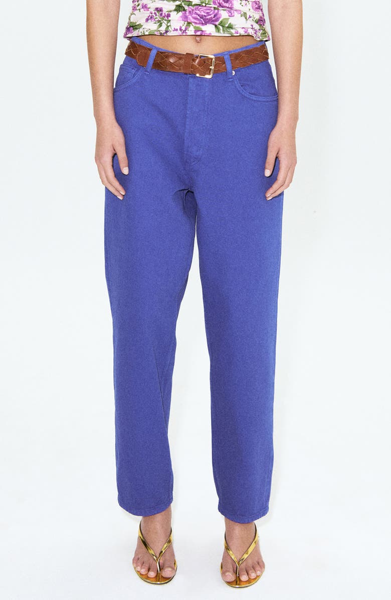 MANGO Featuring Hailey Bieber Mom Fit Jeans, Main, color,