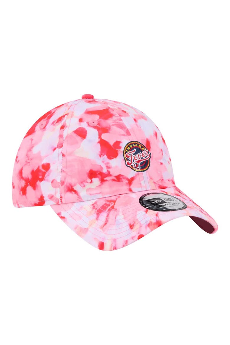 Women's New Era  Red Indiana Fever Floral Print Casual Classic Adjustable Hat, Alternate, color, Red
