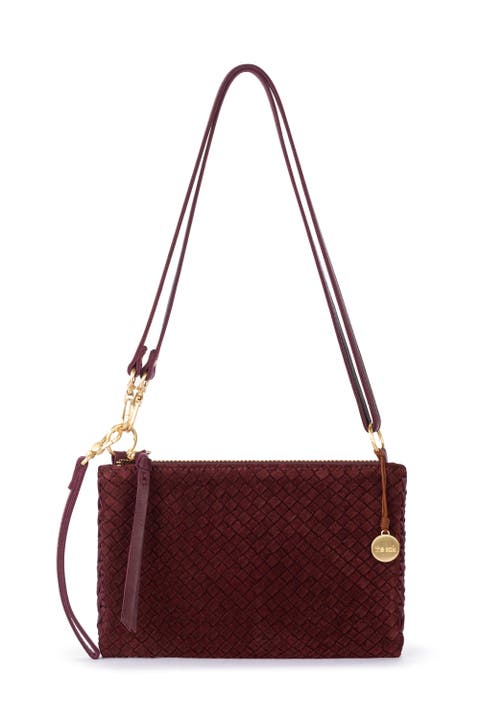 Vita Hand Woven Leather Crossbody Wristlet