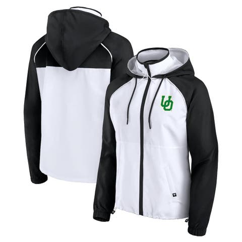 Women's Fanatics White Oregon Ducks Full-Zip Anorak Hoodie Jacket