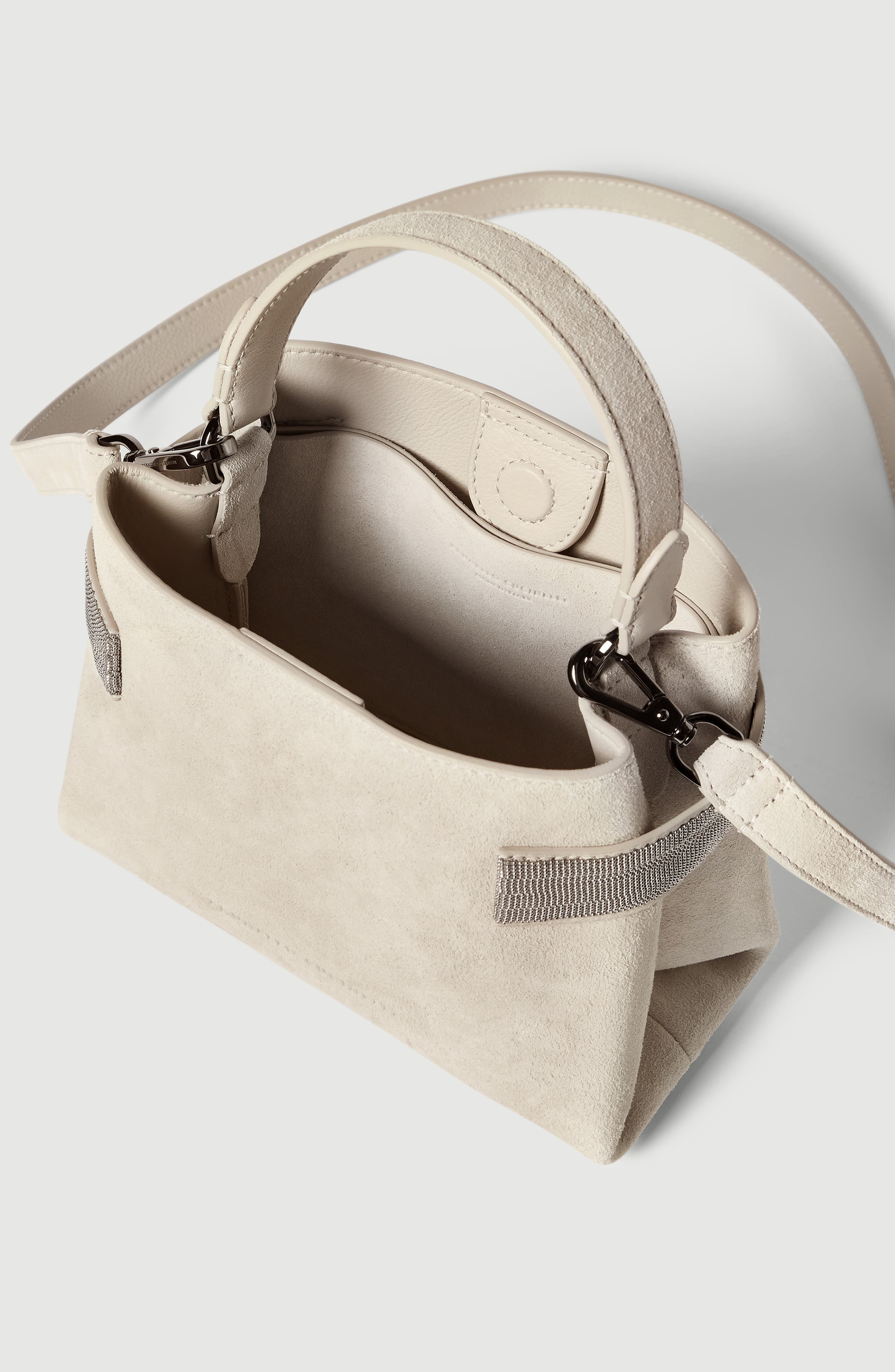Small Top-Handle Essence bag, Alternate, color, Ivory
