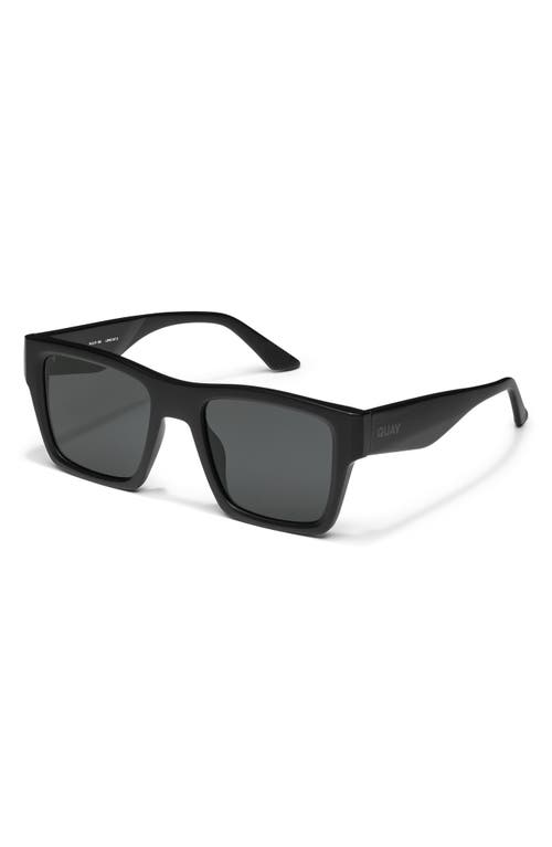 Quay Fast Lane 43mm Square Sunglasses In Black
