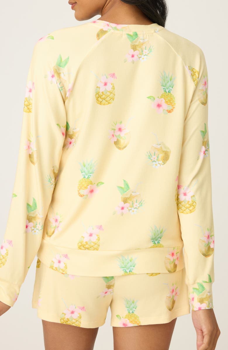 PJ Salvage Aloha Hour Long Sleeve Pajama Top, Alternate, color, 