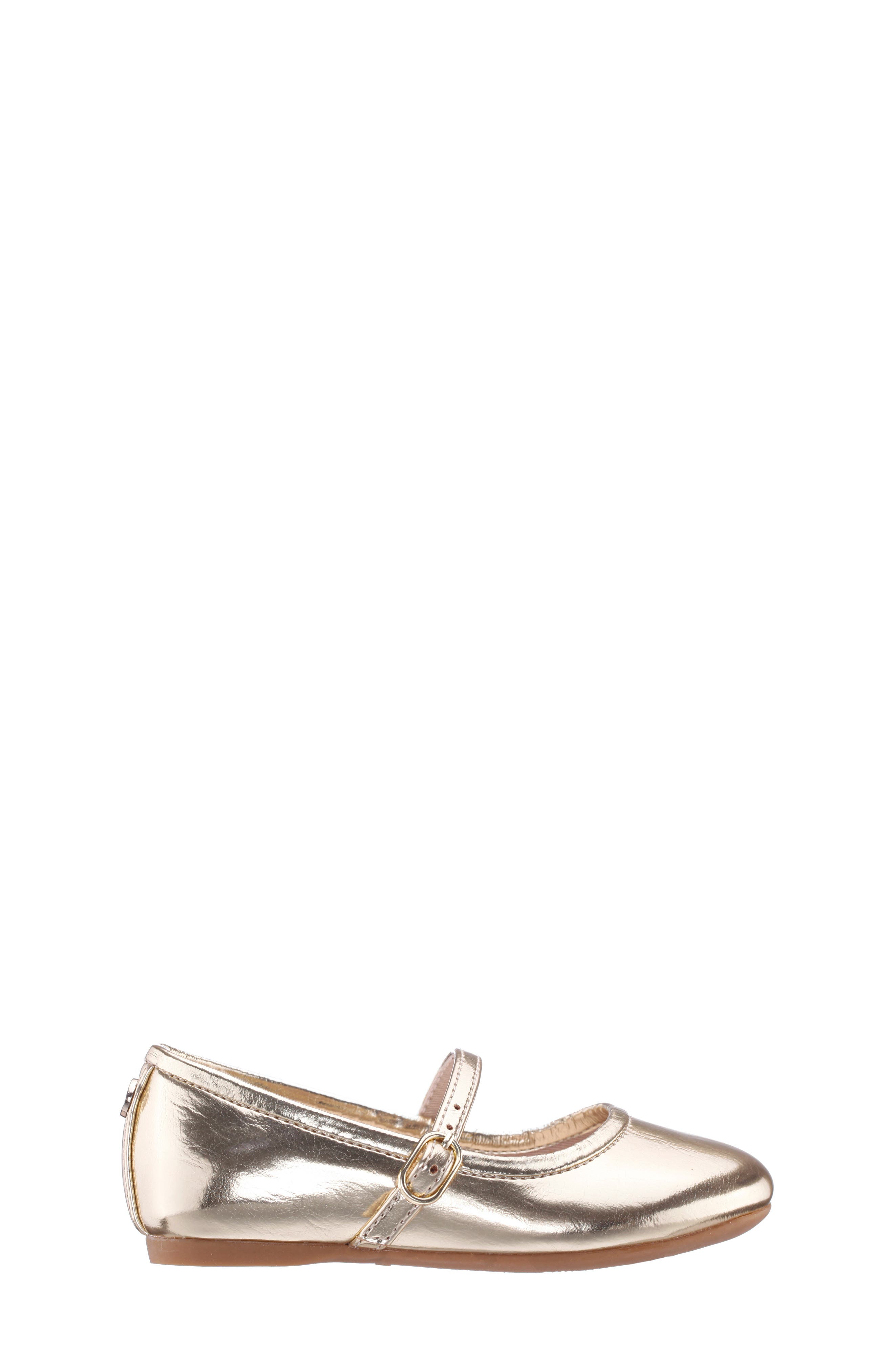Kids' Nicola Mary Jane Flat, Alternate, color, GOLD METALLIC