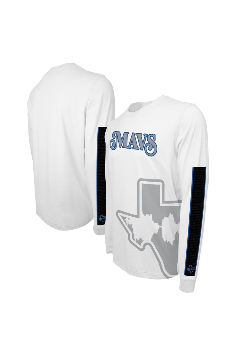Unisex Stadium Essentials White Dallas Mavericks 2023/24 City Edition Scoreboard Long Sleeve T-Shirt, Main, color, White