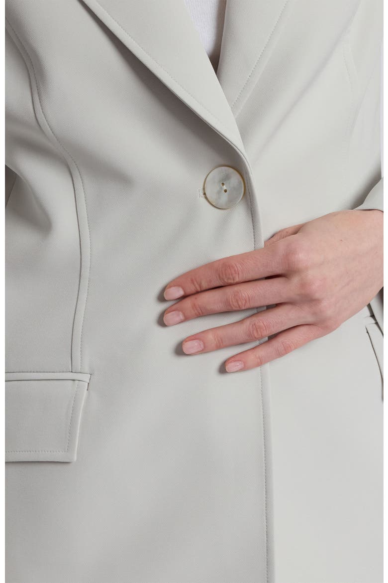 Jess Crepe Single Button Jacket, Alternate, color, ASH
