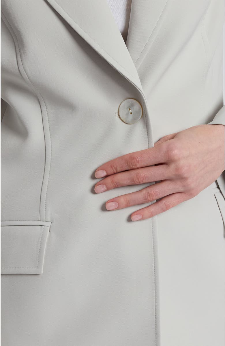 Santorelli Jess Crepe Single Button Jacket, Alternate, color, Ash