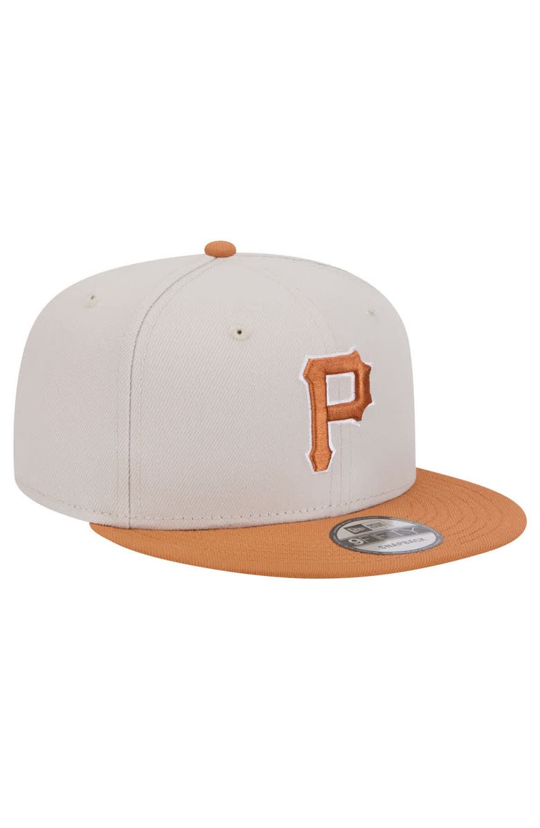 New Era Men's New Era Khaki/Brown Pittsburgh Pirates Color Pack Two-Tone 9FIFTY Snapback Hat, Alternate, color, 