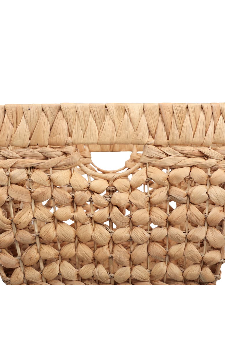 HAPPIMESS Aria Handwoven Water Hyacinth Nesting Storage Baskets with Handles, Alternate, color, Natural