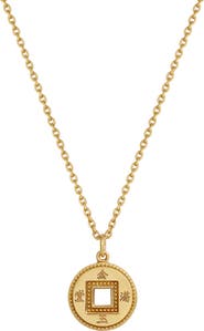 Karma and Luck Gold Plated Lucky Coin Women's Pendant Necklace - Radiant Fortune