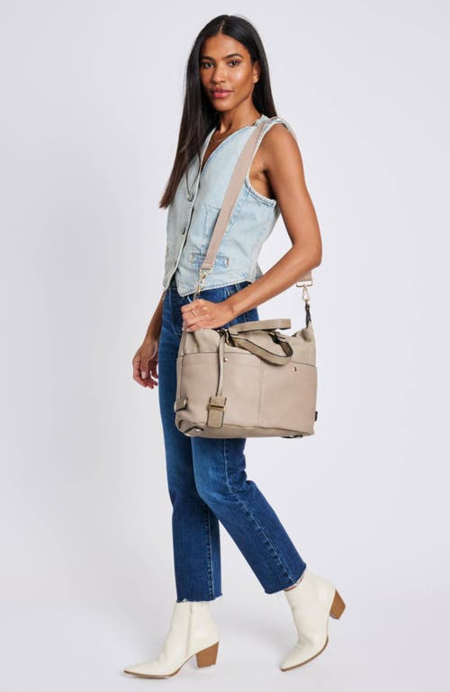 Moda Luxe London Satchel In Mushroom