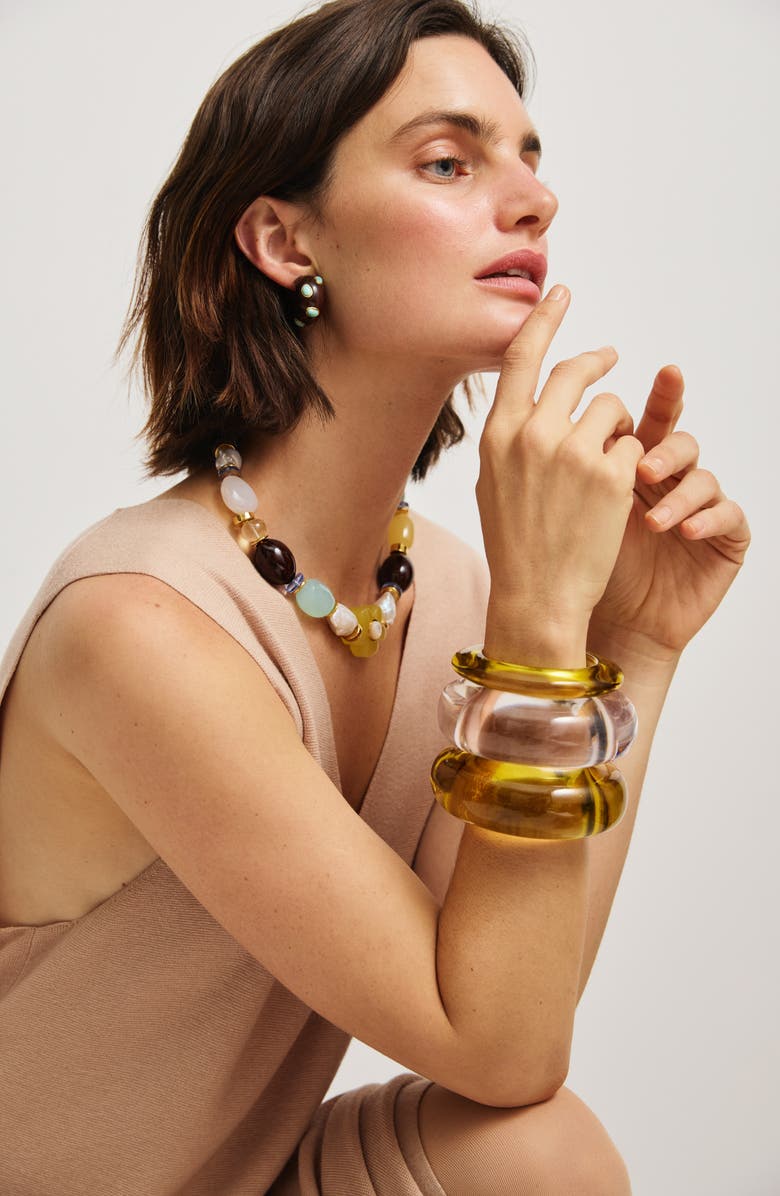 Lizzie Fortunato Acacia Amazonite Earrings, Alternate, color, Brown Multi