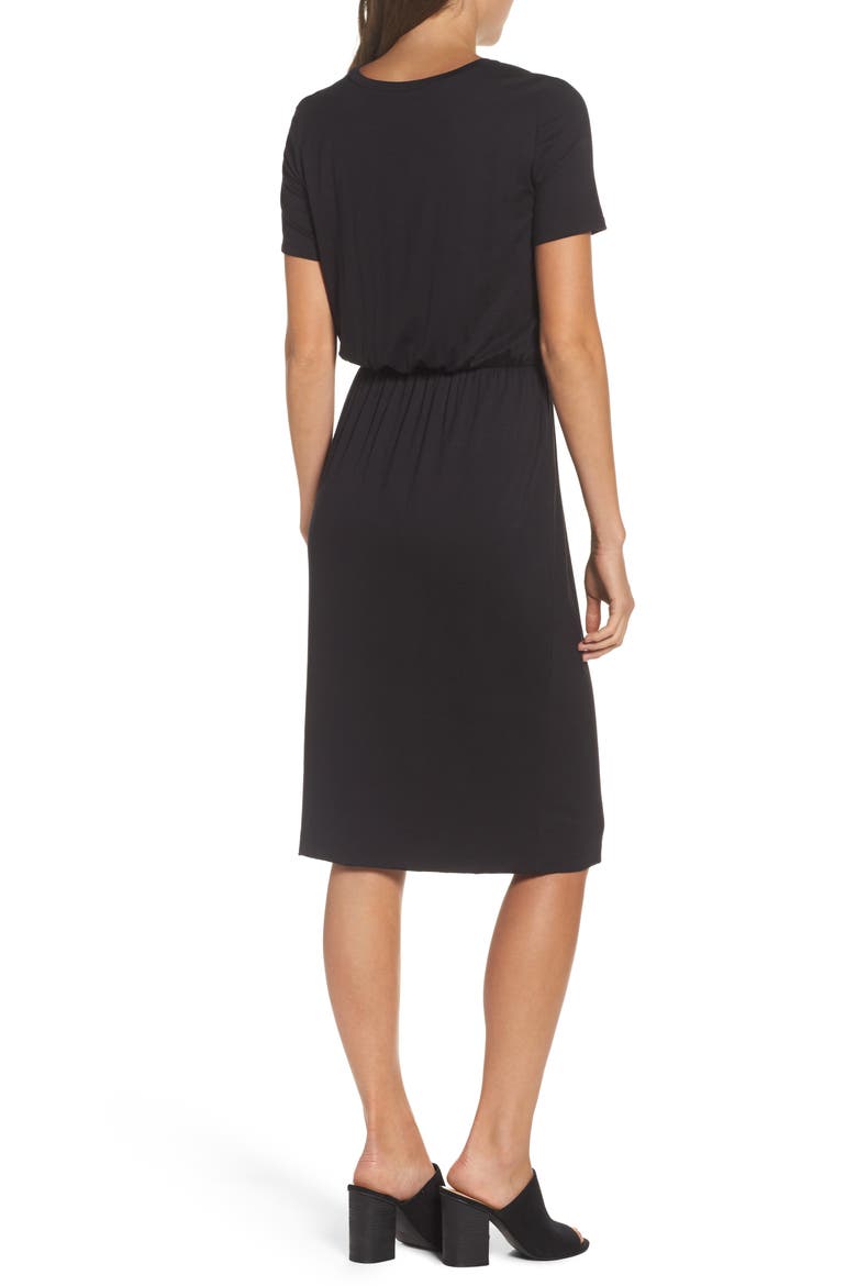 T-Shirt Dress, Alternate, color, BLACK