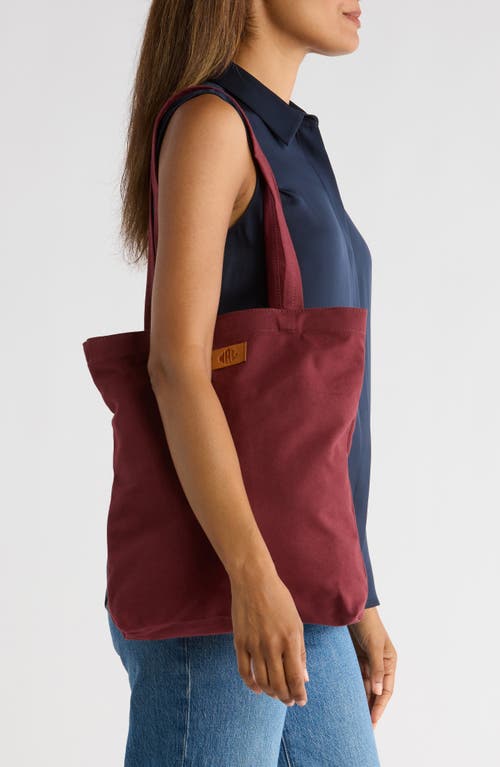 New Amsterdam Leatherworks Eden Canvas Tote Bag In Burgundy