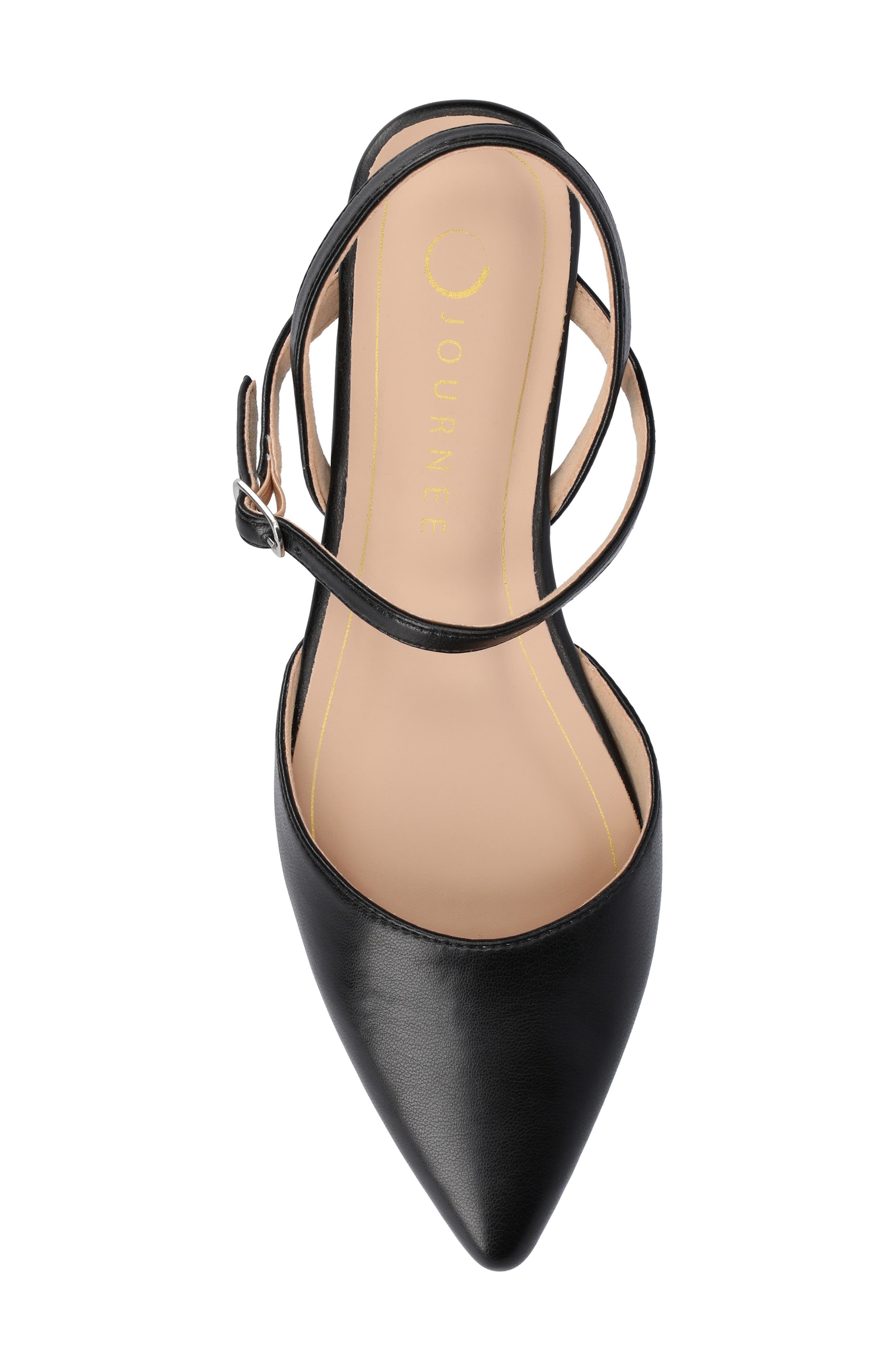 Journee Collection Martine SuperNatural Shades Slingback Flat, Alternate, color, Black