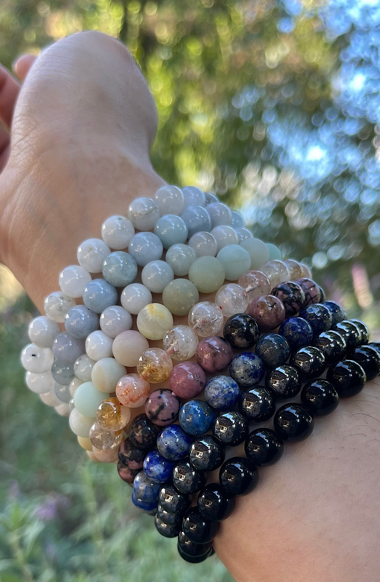 Humanist Beauty Crystal Healing Beaded Bracelet, Alternate, color, Hematite