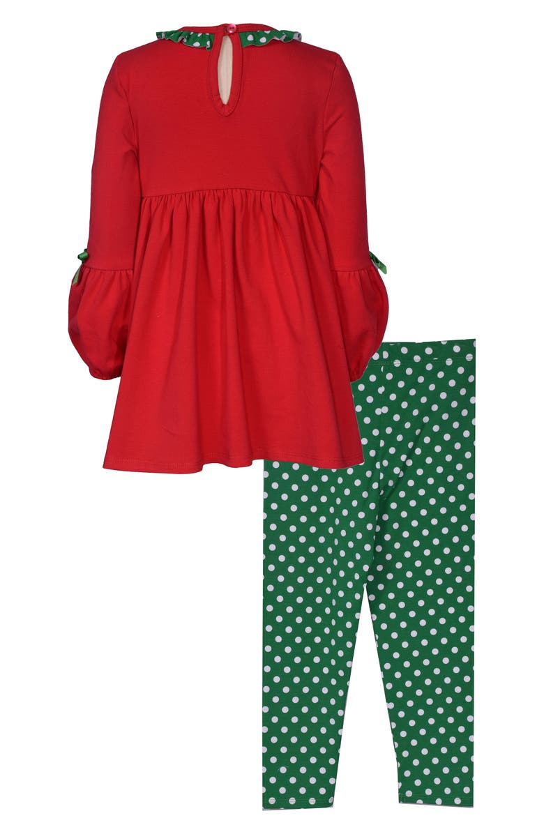 Bonnie Jean Kids' Snowman Tunic & Leggings Set, Alternate, color, Red