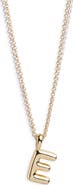 ARGENTO VIVO Puffy E Initial Pendant Necklace
