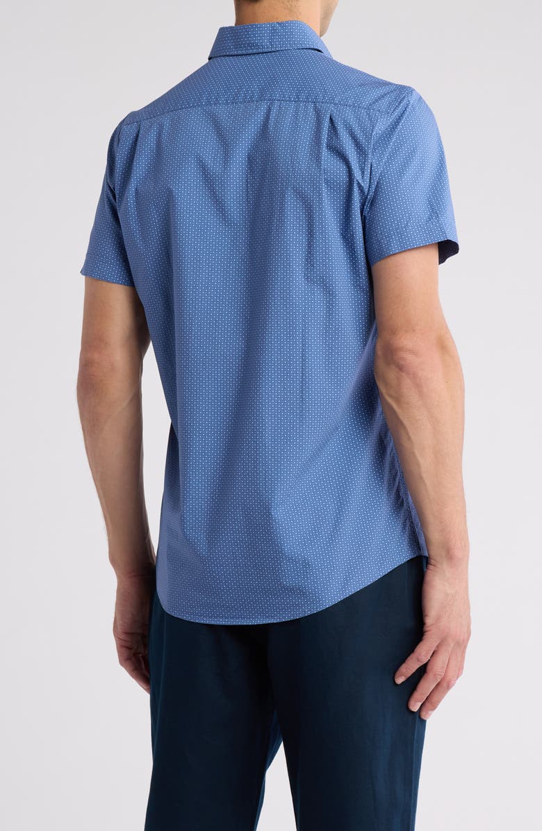 Rodd & Gunn Whitfield Short Sleeve Cotton Button-Up Shirt, Alternate, color, Blue