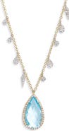 Meira T Blue Topaz Pendant Necklace