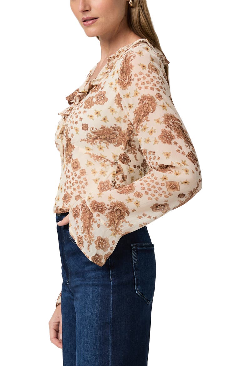 Delamar Silk Top, Alternate, color, ECRU MULTI