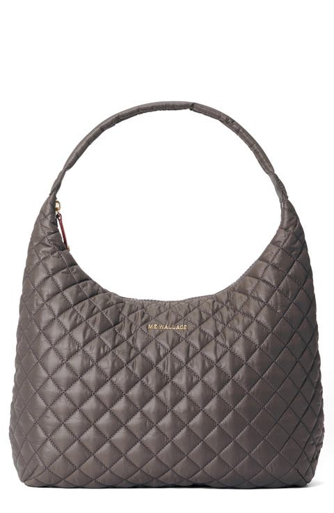 Large Metro Leather Trimmed Quilted Shoulder Bag