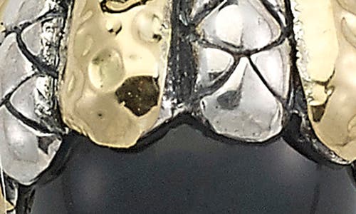 Samuel B. Sterling Silver & 18k Gold Semiprecious Stone Teardrop Pendant In Black