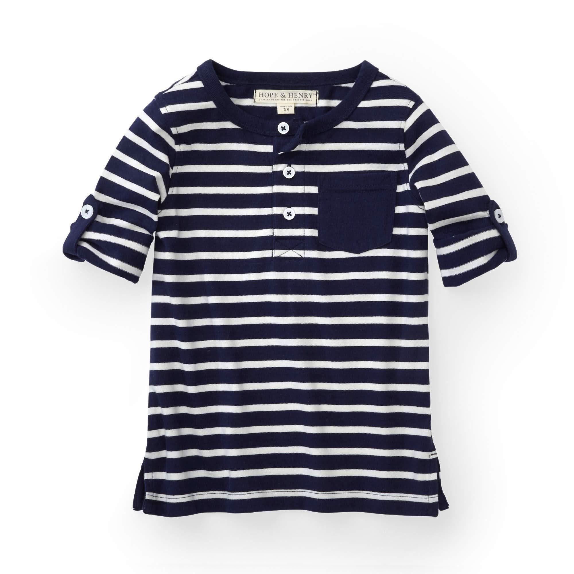 selected Navy Stripe with Pocket