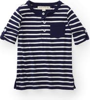 Hope & Henry Boys' Henley Pocket Tee with Rolled Sleeves, Kids