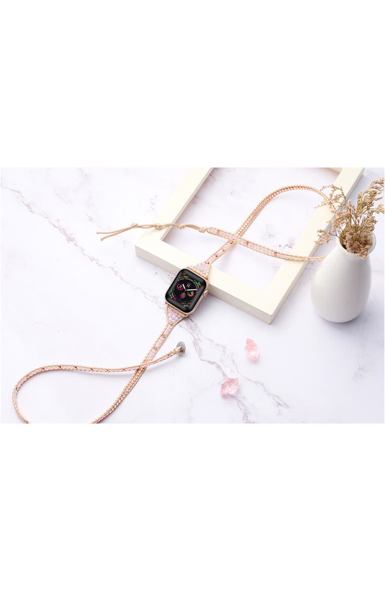 The Posh Tech Beaded Wrap Apple Watch<sup>®</sup> Watchband, Alternate, color,