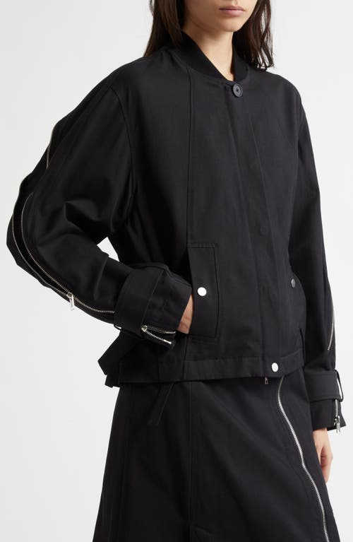 3.1 Phillip Lim Cocoon Back Crop Bomber Jacket In Black
