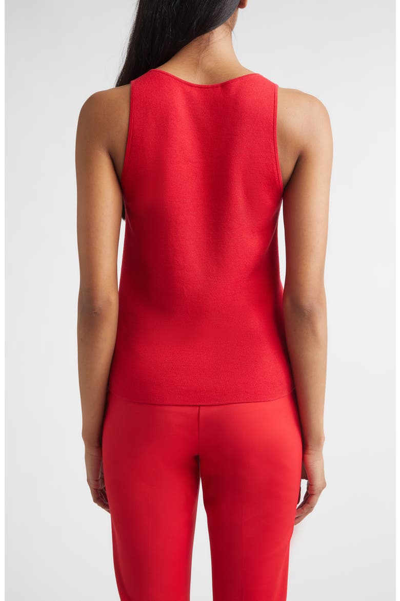 Silk & Cotton Sweater Tank, Alternate, color, SCARLET