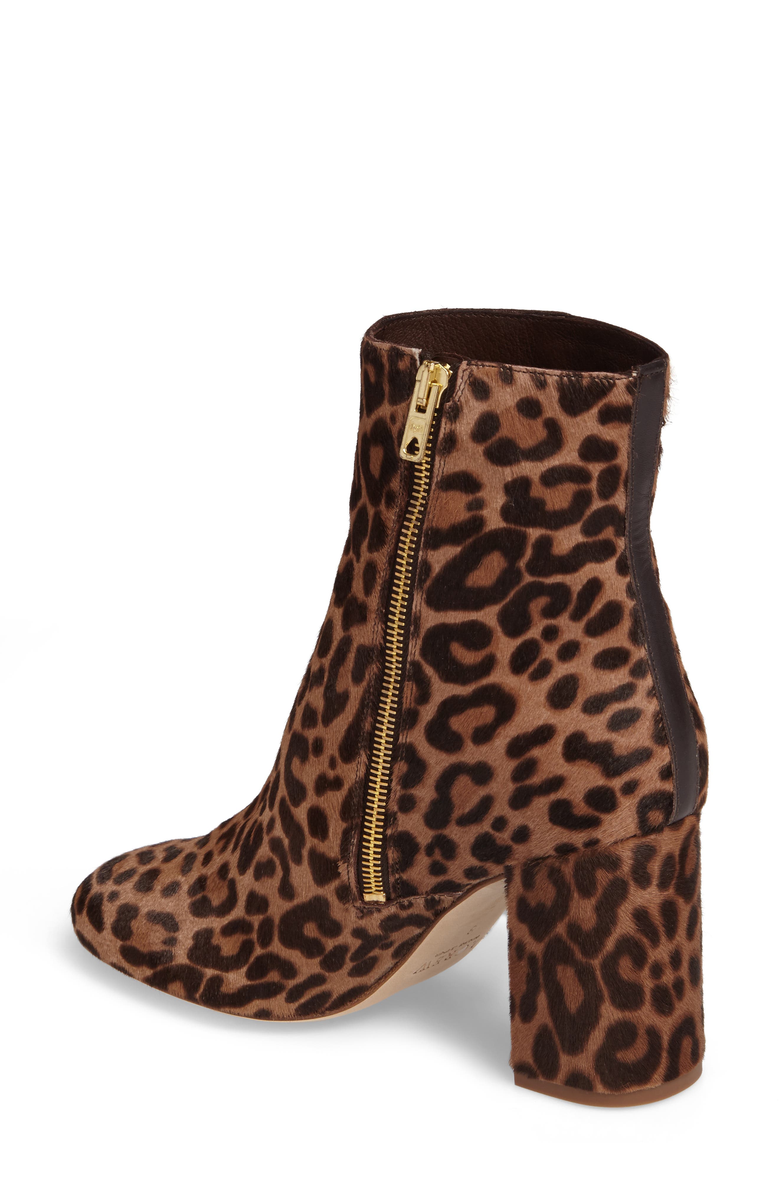 Spencer Genuine Calf Hair Bootie, Alternate, color, CAMEL BLACK CALF HAIR