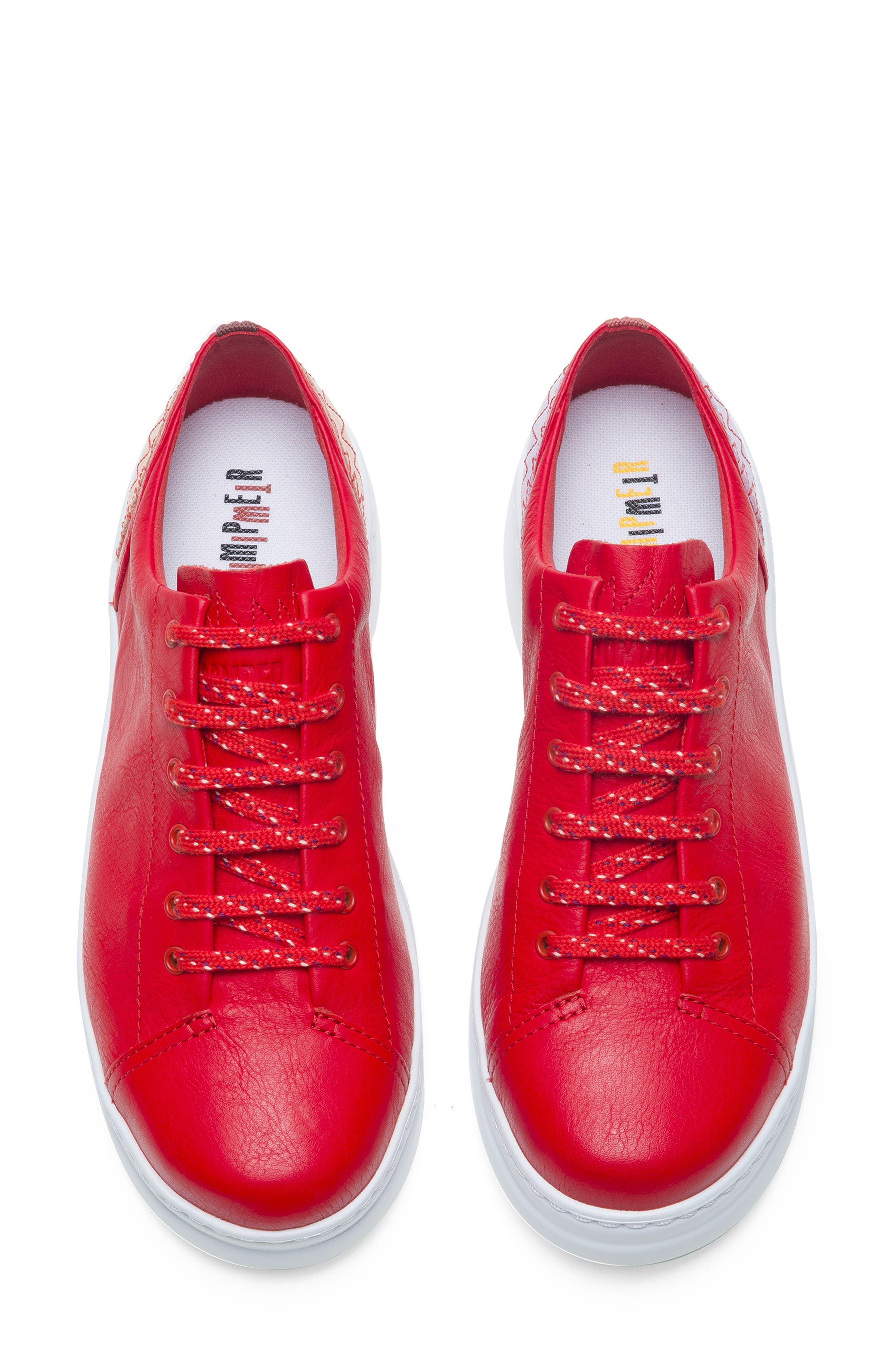 Twins Mismatched Wedge Sneaker, Alternate, color, RED